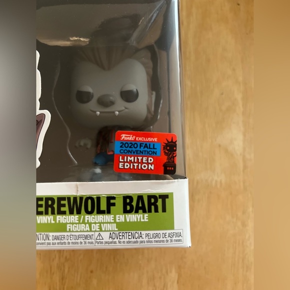 Funko Pop The Simpsons Treehouse of Horror,Werewolf Bart,Vinyl Figure,1034,New - Picture 2 of 6